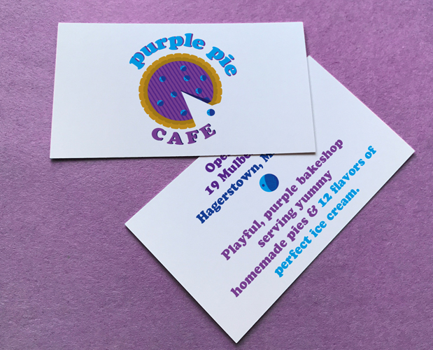 logo: purple pine cafe